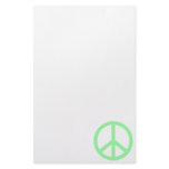 Sea Green Peace Personalized Stationery