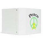 Sea Green Peace Word &amp; Ribbon Vinyl Binder