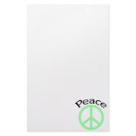 Sea Green Peace &amp; Word Stationery Design