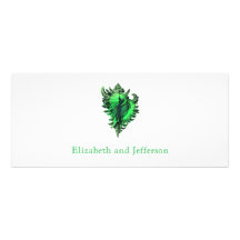 Sea Green Sea Shell Modern Wedding Invitation