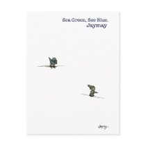 Sea Green, See Blue Birds Postcard