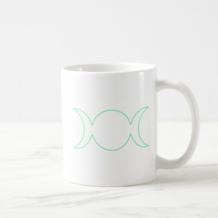 Sea Green Triple Goddess Outline Mug