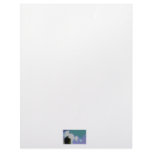 Sea gull on dock piling posterized photograph letterhead