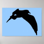 Sea Gull Silhouette, painting poster
