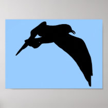 Sea Gull Silhouette, painting poster