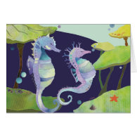 Sea Horse: Blank Card card