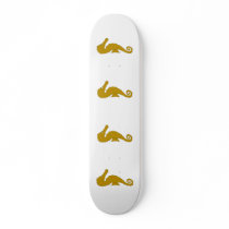 Sea Horse. Brown. Skateboard Deck