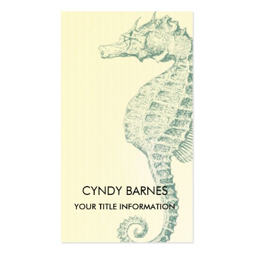 Sea Horse Business Card (front side)