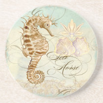 Sea Horse Coastal Beach - Home Decor Coasters