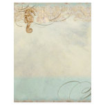 Sea Horse Coastal Beach - Monogrammed Stationery Customized Letterhead