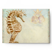 Sea Horse Coastal Beach - Wedding Envelope