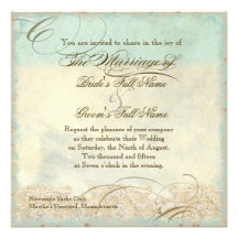Sea Horse Coastal Beach - Wedding Invitation