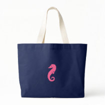 Sea Horse Design Jumbo Tote bags