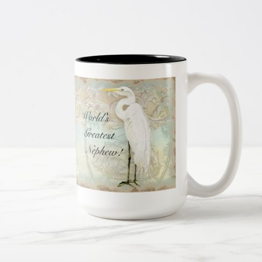 Sea Horse, Great Egret Coastal Beach - Coffee Mug