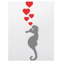sea horse in love icon customized letterhead