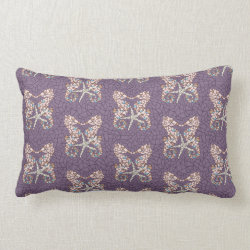 Sea Horse Mosaic Throw Pillow- Dusty Purple