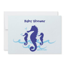 Sea Horse Organic Planet Baby Shower Invitations