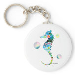 Sea Horse with Bubbles Key Chain