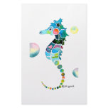 Sea Horse with Bubbles Custom Stationery