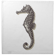 Sea Horses art vo2 Cloth Napkin