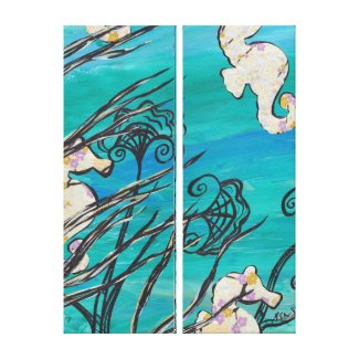 Sea Horses wrappedcanvas