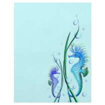 Sea horses Cartoon Flyer