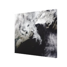 Sea ice fills the Gulf of St Lawrence Canvas Print