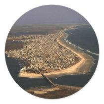 Sea Isle City Aerial Round Stickers