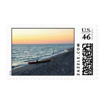Sea Kayak On Beach Sand Captiva Island Stamps