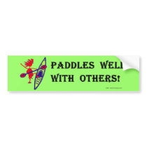 Sea Kayak Paddles Well White Bumper Stickers