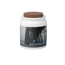 "Sea Level" Pier at Oak Island, NC Candy Jars
