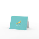 Sea life bird blue yellow custom photo thank you card