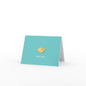 Sea life shell blue yellow custom photo thank you card
