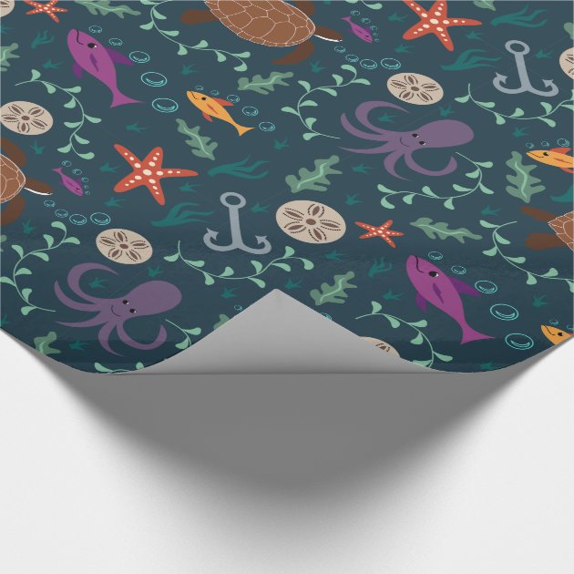 Sea Life Wrapping Paper-3