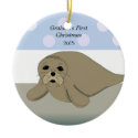 Sea Lion Baby's First Christmas Christmas Ornament