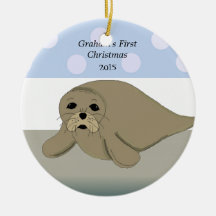 Sea Lion Baby's First Christmas Christmas Ornament