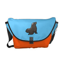 sea lion messenger bags