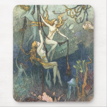 Sea Nymphs Illustration By Warwick Goble Mousepad