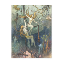 Sea Nymphs Illustration By Warwick Goble Postcard