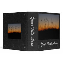 Sea Oats and Dunes at Sunset 3 Ring Binders
