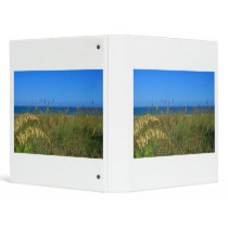 Sea oats beach dune ocean and sky photo 3 ring binders