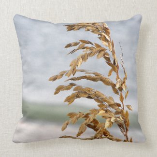 Sea Oats, Sea Breeze Throw Pillow