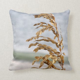 Sea Oats, Sea Breeze Throw Pillow