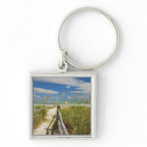 Sea oats Uniola paniculata) growing by beach, Keychains