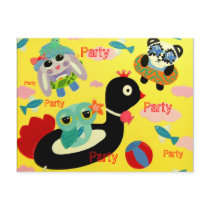 Sea Of Clouds - Party Invitation postcards by udonchow Sea Of Clouds - Party Invitation postcards