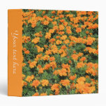 Sea of Orange Marigold Flowers Avery Binder