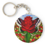 Sea of roses by Lenny clouds surreal Key Chain