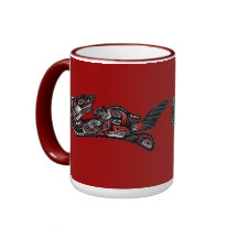 SEA OTTER & BABY (Haida Styled) Art Gift Mug