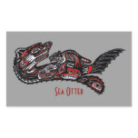 SEA OTTER &amp; BABY (Haida Styled) Art Gift Sticker