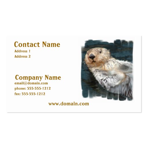 Sea Otter Business Card (front side)